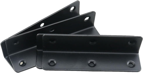 TAODAN 4PCS 100x27x27mm 90 Stainless Steel Black Long Strip Corner Code Metal L Shape Bracket with Mounting Screws