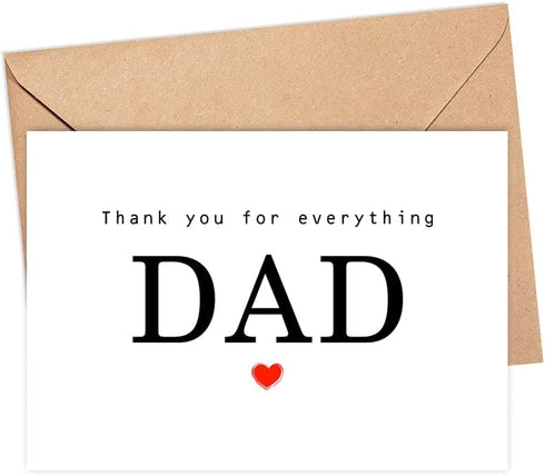 Yanashop88 Thank You For Everything Dad Card - Thank You Card - Dad
