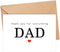 Yanashop88 Thank You For Everything Dad Card - Thank You Card - Dad