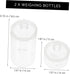2pcs Glass Weighing Bottle, Ground Glass Stopper Lab Dispensing Bottles, Wide Mouth Wash Bottle, Lab Storage Bottles