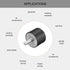 uxcell M8 Thread Rubber Mounts, Vibration Isolators, Cylindrical Shock Absorber with Studs, 40mm x 30mm