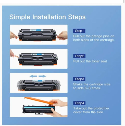 GPC Image Compatible Toner Cartridge Replacement for HP 410A CF411A for Laserjet Pro MFP M477fdw M477fdn M477fnw Pro