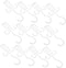 MAGICLULU 12pcs Plastic Shoe Drying Hangers Slipper Display Rack Shoes Hanging Rack