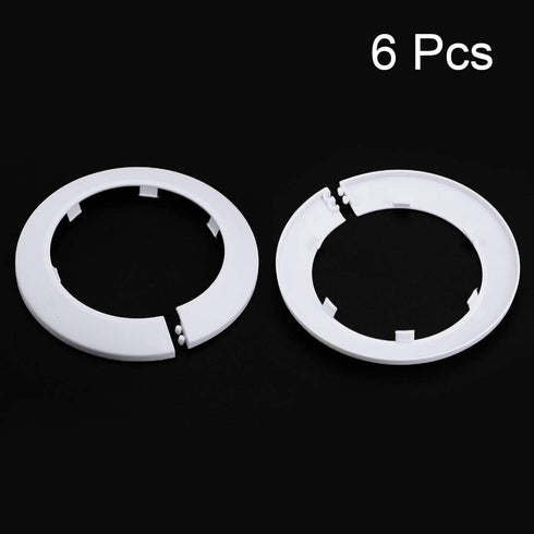 uxcell 89mm Pipe Cover Decoration - PP Plastic Water Pipe Escutcheon White 2pcs