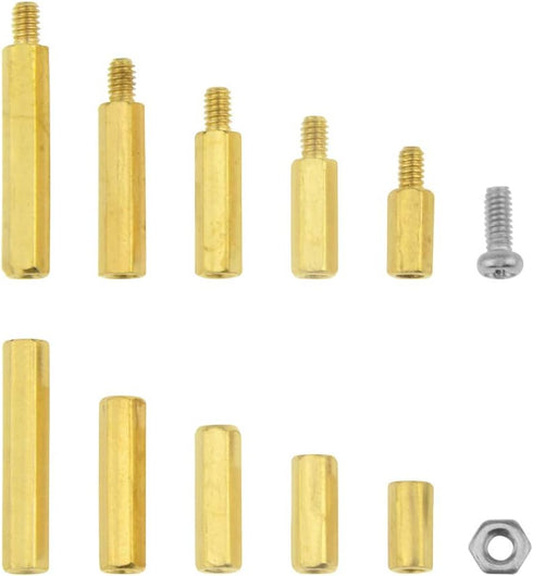 XINGYHENG 600pcs M2 Brass & Stainless Steel Standoffs, Screws & Nuts Assortment Kit for Electronics
