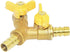 Beduan 3 Way Shut Off Ball Valve, 3/8" Hose Barb, Brass Y Shaped Valve with 2 Switches