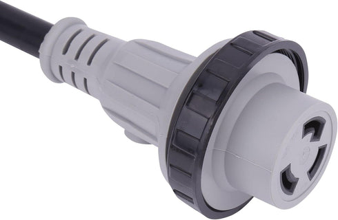 AA Ignition 15 Amp to 30 Amp RV Adapter, 12 Inch Dogbone Electrical Converter Plug, 5-15P Male to L5-30R Female,