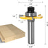 1/4 Inch Set 1-1/4" Shank Adjustable Tongue & Groove Router Bit Stock Woodworking Cutting Milling Tools for Doors