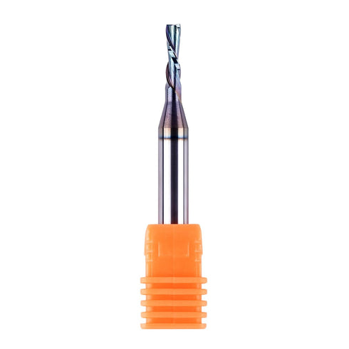 SpeTool 1/8 Inch Downcut CNC Router Bits with 1/4 Inch Shank, Carbide Spiral Down Cut End Mill for Woodworking