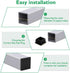 3/4" (19mm) 12 EASYEAH Plastic Hole Plugs Black -Square Chair Leg Caps & Pipe Plugs, Tubing End Caps for Metal and Wood
