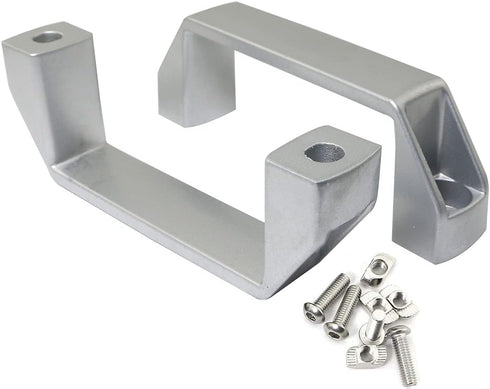 2-Pack Silver Aluminium Alloy Rectangular Industrial Pull Handle for 20 Series Aluminum Extrusion Profile 90mm