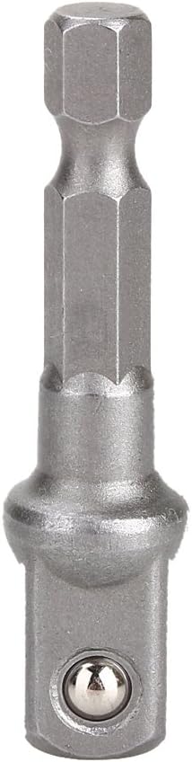 Power Drill Socket Adapter Set for Drills - 3pcs 1/4", 3/8", 1/2" Hex Square Socket Wrench Bit Nut Driver