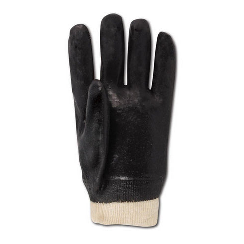 MAGID T1070R MultiMaster Rough Finish PVC Gloves, Large, Black , Large (Pack of 12)