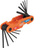 Compact Folding Hex Key Set, 12-Key SAE Metric Sizes for Various Applications