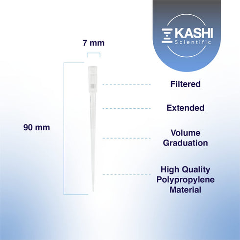 200uL Extended Universal Filter Racked Pipette Tips, Sterile DNase/RNase Free, Pyrogen Safe, 96 Tips