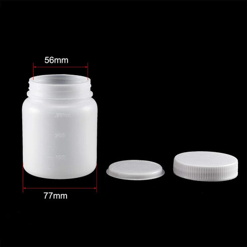 uxcell Plastic Lab Chemical Reagent Bottle 300ml/10oz Wide Mouth Sample Sealing Liquid Storage Container, 2pcs