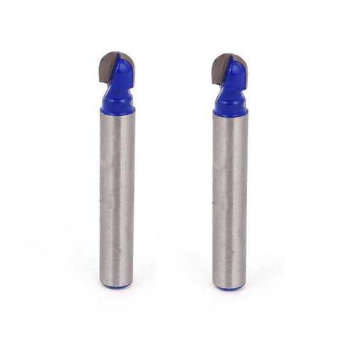 2 Pack 5/16 Inch Diameter Core Box Router Bit, 2-Flute Round Nose Router Bits with 1/4 Inch Shank