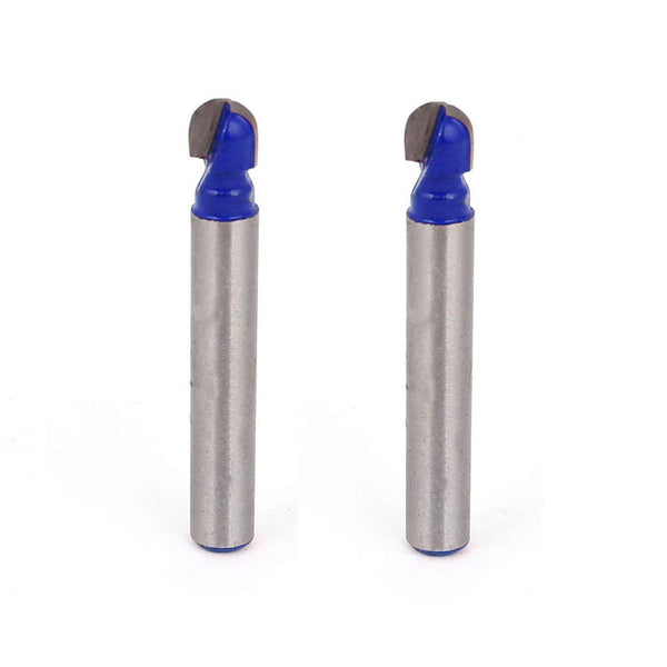 2 Pack 5/16 Inch Diameter Core Box Router Bit, 2-Flute Round Nose Router Bits with 1/4 Inch Shank