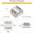 BTF-LIGHTING FCOB COB 50pcs 10mm 0.39in Transparent Connector Support FCOB 10mm Width 2 pin v+ v- Single Color LED Strip Corner Connection(Without Wires) by BTF-LIGHTING