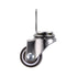 Skelang 4 Pcs 1 Inch Side Mounting Casters - TPE Swivel Plated Wheels for Baby Bed, Carts, Kitchen Cabinet