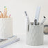 Pen Holder for Desk, Nordic Style Silicone Makeup Brush Organizer Cup, Multifunctional Office Supplies (Light Grey)