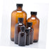 4pcs Zerodeko Mouthwash Dispenser Candy Jar Refillable Brown Glass Bottles Round Lid