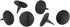 A29 Set of 6 Iron Clavos Decorative Nails, Round Pyramid Decorative Bolt Heads, Natural Black Iron Finish