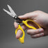 Klein Tools 26001 6.75-Inch All-Purpose Electrician's Scissors, Made in USA, Serrated Blades, Cable Cutting Notch