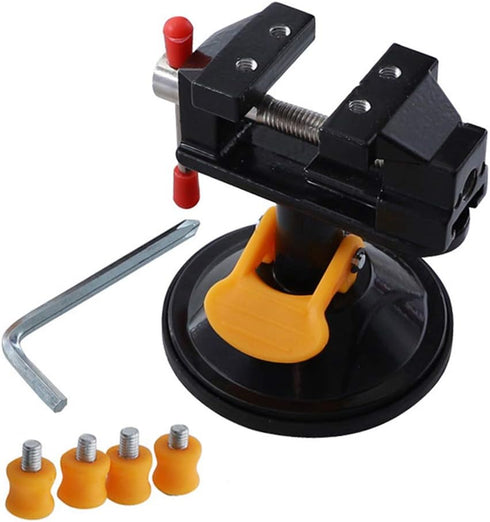 Yakamoz Universal Mini Suction Vise Clamp 360 Degrees Drill Press Vise Table Bench Vice for DIY Jewelry