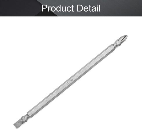 Auniwaig PH2/SL6 Double Ended Screwdriver Bits, 1/4 Inch Hex Shank, 5.91-Inch Length S2 Alloy Steel Drill Bits
