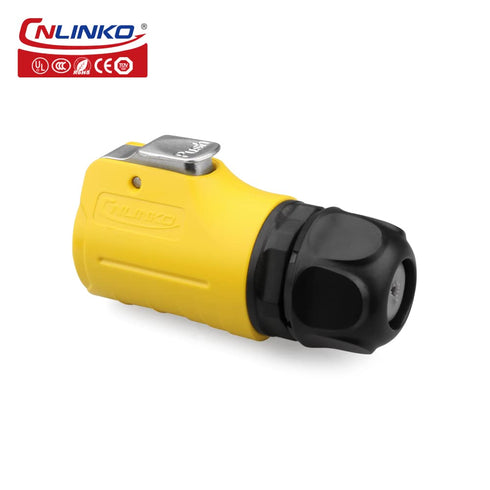 CNLINKO LP-20 Industrial Waterproof Connector, IP68 Circular Connector Quick Plugging, M20 2-12 Pin Flange Socket