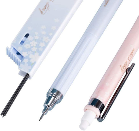 Cherry Mechanical Pencil Set with Lead, 12 pcs 0.5 mm Mechanical Pencils with 12 Pack HB Pencil Leads for Drawing
