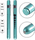 Aokin Medical Pen Light for Nurse Doctor, Reusable LED Flashlight with Pupil Gauge and Ruler, White Light, Teal