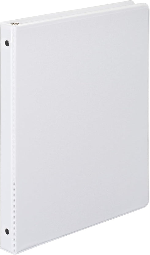 Wilson Jones 3 Ring Binder, 1/2 Inch Round Ring View Binder, Letter Size, White (W362-13WV)