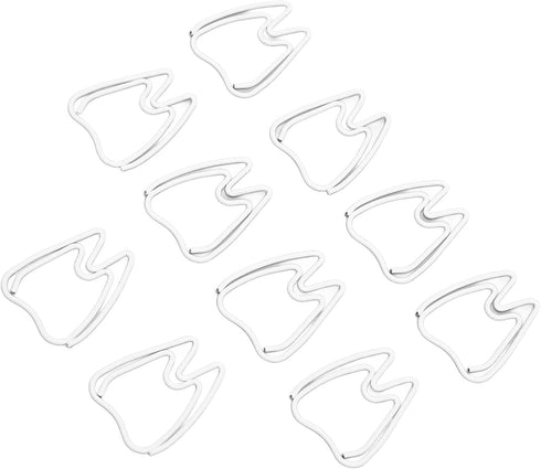 Tooth Shaped Paper Clips, 100Pcs Mini Cute Hollow Electroplated Metal Office Clips