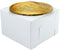 10" Combo Box Set - 10x10x5 1/2 White Cake Box with 10" Gold Round Drum 1/2"