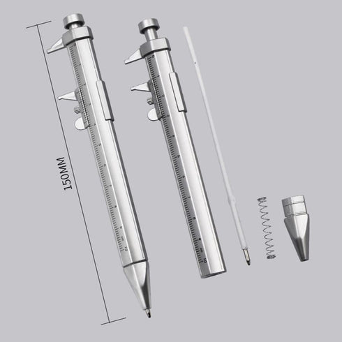 Smgda 2 1 0-100mm in Vernier Caliper Ballpoint Pen Gadget for Men Women Gifts Engineer Woodworkers Carpenter Student