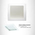8" 42W, E26 ELCO Lighting Square Trim with Prismatic Glass Lens, Recessed Ceiling Light Cover, Base, White Finish