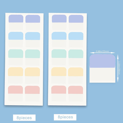 Deli 800 Pcs Page Tabs Sticky for Book, Sticky Index Tabs, Self Adhesive Page Markers, Ultra Tabs for Notebooks