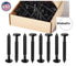 WindowPro 48 3 Inch Pcs Vinyl Shutter Fastener Window Panel Peg Lok Pin Pegs Screws Shutter Spikes Anchor (Black)