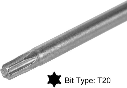 uxcell T20 Magnetic Torx Screwdriver Bits, 1/4 Inch Hex Shank, 5.91-inch Length S2 Power Tool