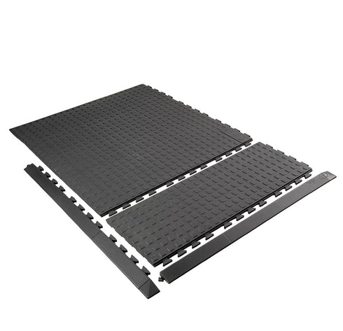 Rejuvenator Flooring Connect Female Anti-Fatigue Ramp, Black - 2" W x 39" L x 5/8" Thickness for Heavy Duty Areas