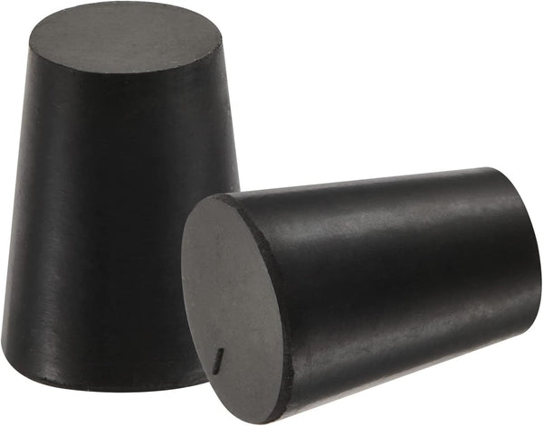 MECCANIXITY 10 Pieces Black Rubber Tapered Plug 14mm to 19mm with Hole for Test Tubes Bungs Stopper, Lab Home