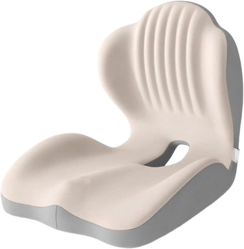 VIECDJSK Premium Memory Foam L-Shaped Seat Cushion, Ergonomic Seat Cushion with Lumbar Support,
