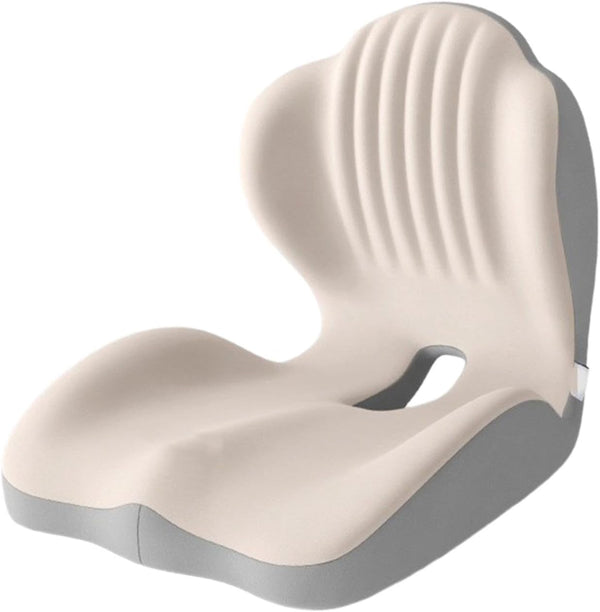 VIECDJSK Premium Memory Foam L-Shaped Seat Cushion, Ergonomic Seat Cushion with Lumbar Support,