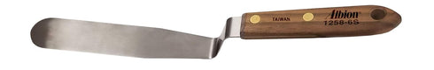 Albion Engineering Classic Offset Caulk Tooling Spatula, Stainless Steel, 1” Wide Tapered Tip