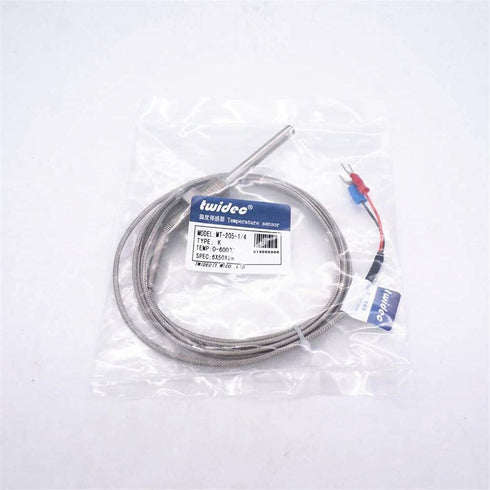 Twidec/2M NPT 1/4"inch (6X50MM) Pipe Thread Temperature Sensor Probe for Temperature Controller