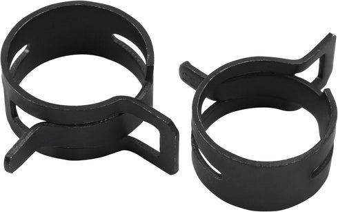 20 Pcs 0.86 Inch ID Spring Band Type Clamps, 22mm Fuel Hose Clamps Fasteners, Black Spring Hose Clip