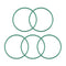 uxcell Fluorine Rubber O-Rings, Green, Pack of 5, 39mm OD, 36mm ID, 1.5mm Width FKM Seal Gasket