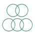 uxcell Fluorine Rubber O-Rings, Green, Pack of 5, 39mm OD, 36mm ID, 1.5mm Width FKM Seal Gasket